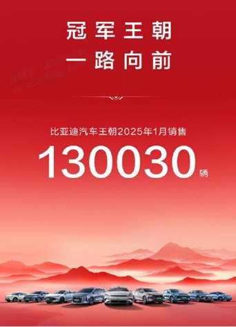 中国销冠 比亚迪2025年1 月销售超 30 万台(1)508.jpg