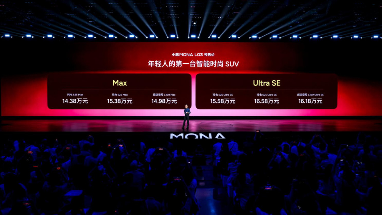 年轻人的第一台智能时尚SUV——小鹏MONA L03首发亮相，预售价14.38万元起